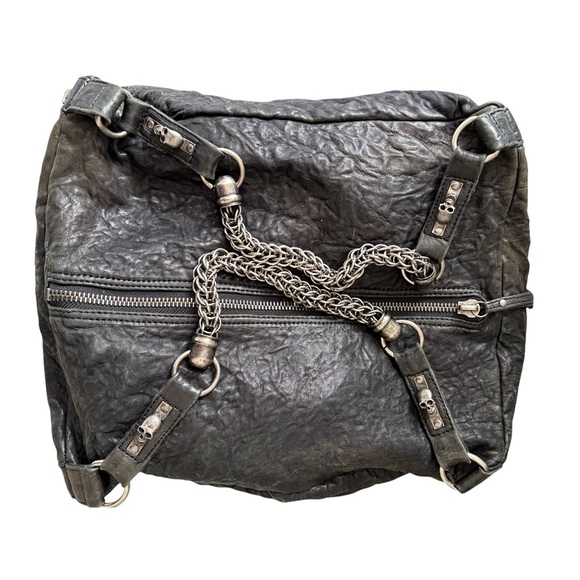 Thomas Wylde VINTAGE RARE Black SKULL Lambskin Oxford Circus Bag - Picture 9 of 16